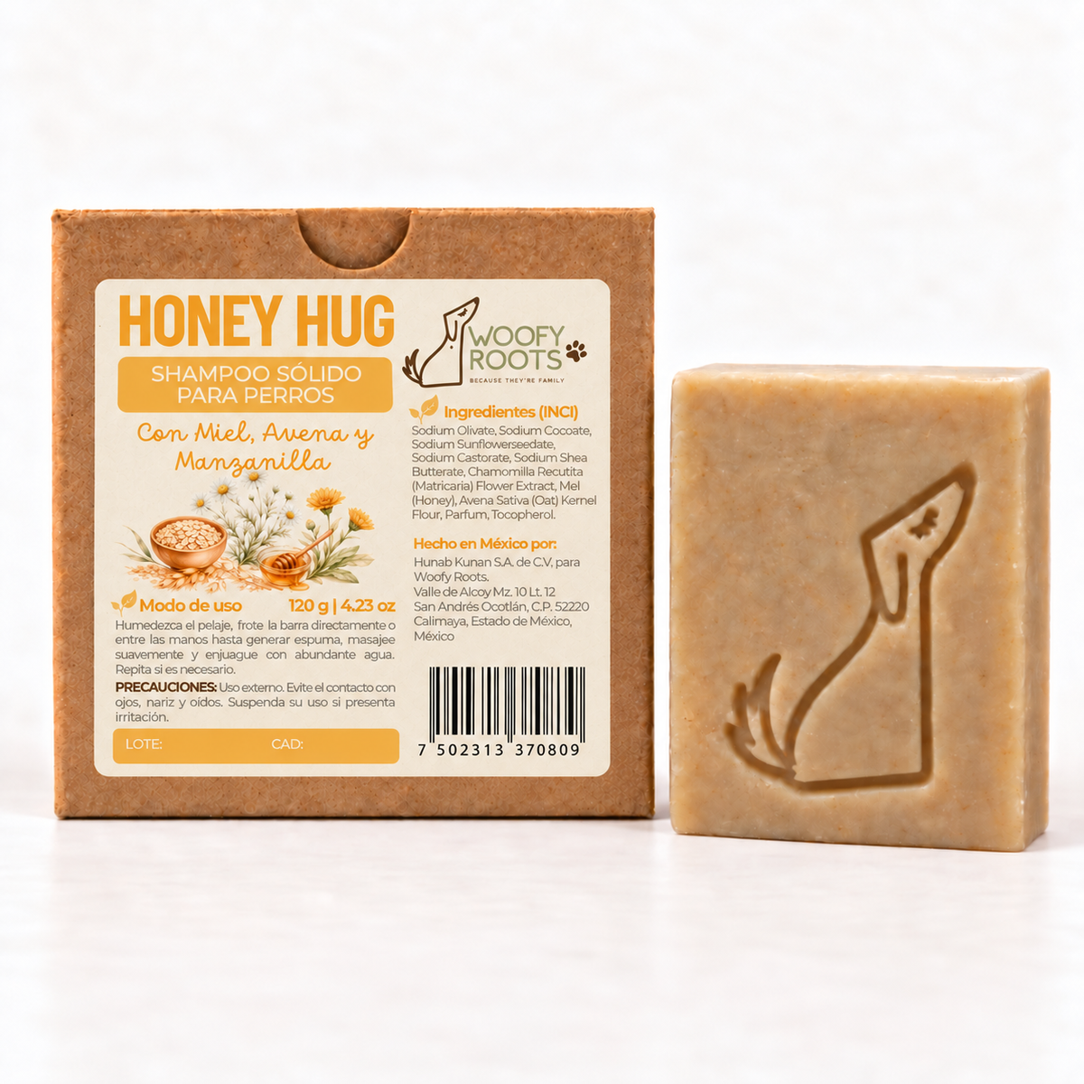 Shampoo "Honey Hug" Avena, Miel y Manzanilla