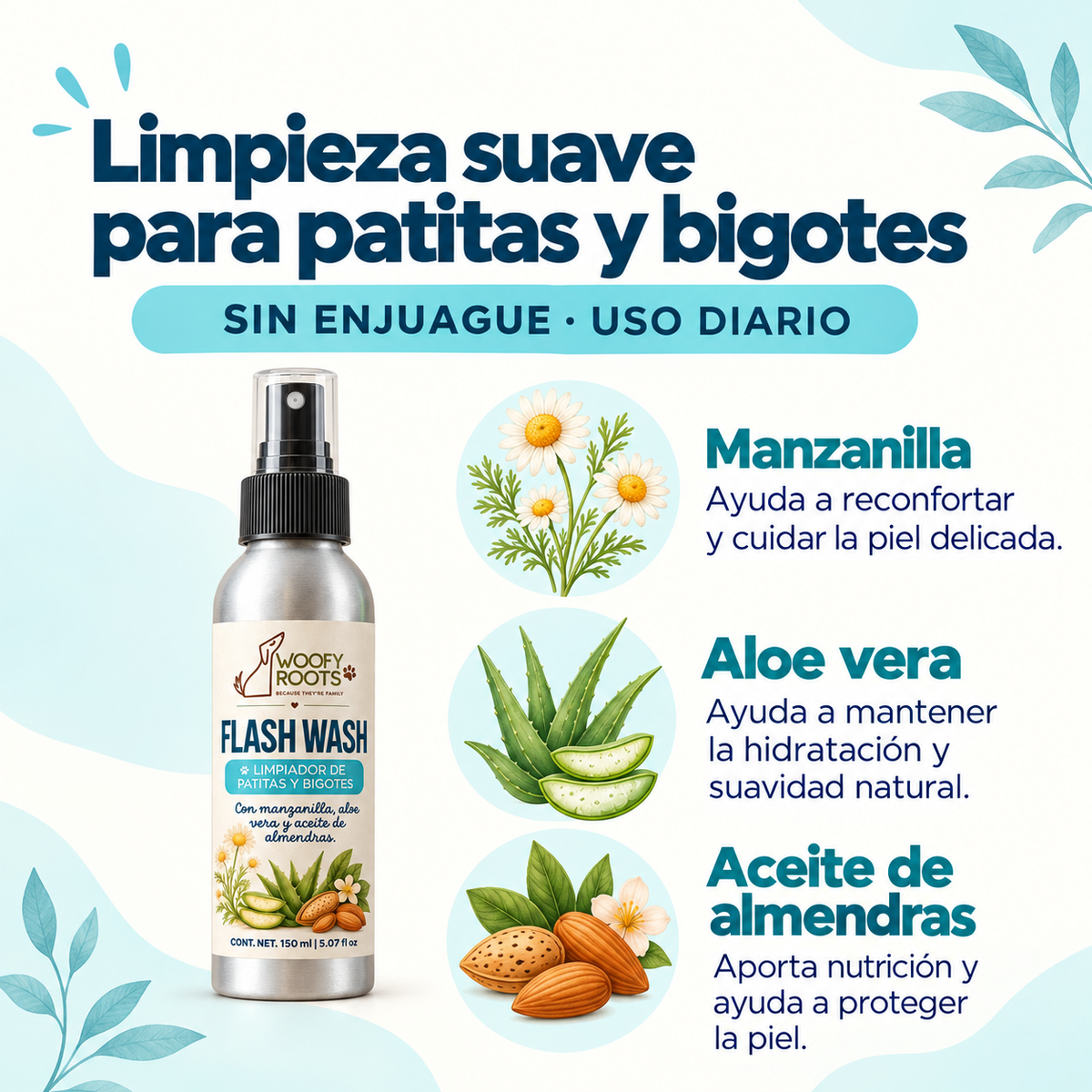 Flash Wash - Limpiador de Patitas y Bigotes